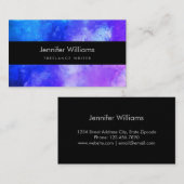 Visitekaartje voor blauwe en Paarse Waterverf (Voorkant / Achterkant)