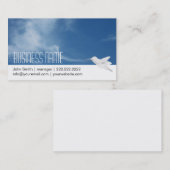 Visitekaartje voor blauwe hemel en luchtvogel (Voorkant / Achterkant)