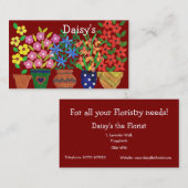 Visitekaartje voor Bloemist - Flower Power (Voorkant / Achterkant)