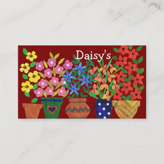 Visitekaartje voor Bloemist - Flower Power (Voorkant)