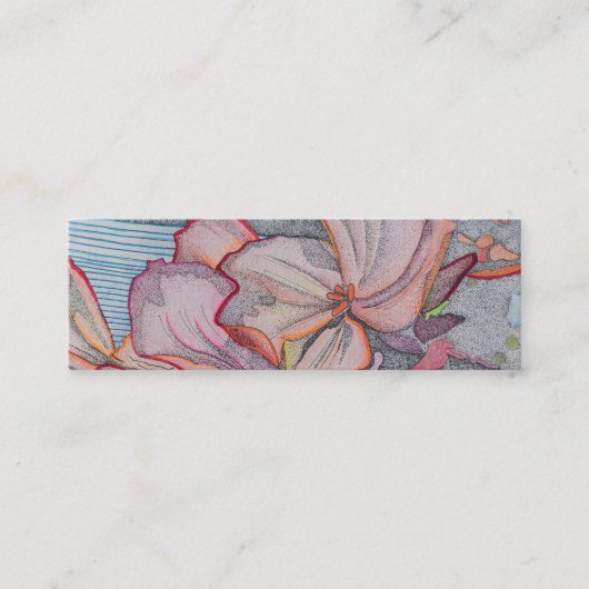 Visitekaartje voor bloemontwerp, blokletters (Voorkant)