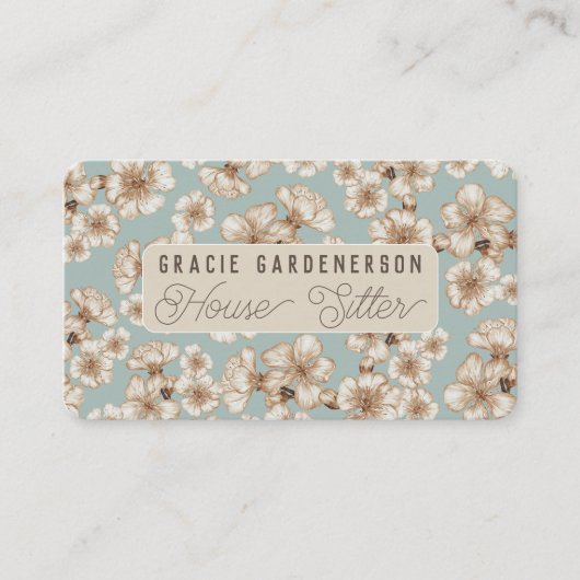 Visitekaartje voor bloesems huis (Voorkant)