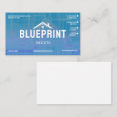 Visitekaartje voor blueprintaannemer bouwer (Voorkant / Achterkant)