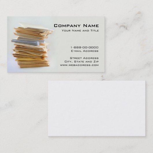 Visitekaartje voor boekhoudkundige diensten (Voorkant / Achterkant)