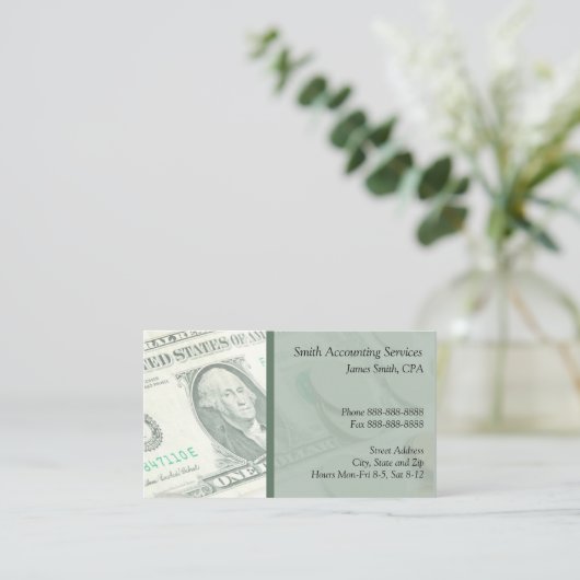 Visitekaartje voor boekhoudkundige diensten (Staand voorkant)