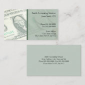 Visitekaartje voor boekhoudkundige diensten (Voorkant / Achterkant)