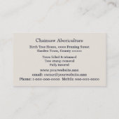 Visitekaartje voor boomchirurgie (Achterkant)