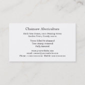 Visitekaartje voor boomchirurgie (Achterkant)