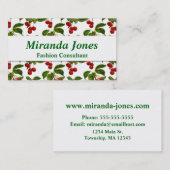 Visitekaartje voor botanische Cherry Print (Voorkant / Achterkant)