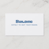 Visitekaartje voor bouwcontracten Metaal Blauw (Achterkant)