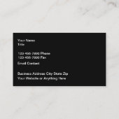 Visitekaartje voor bouwmachines (Achterkant)