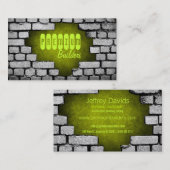 visitekaartje voor bouwstenen gebroken bakstenen (Voorkant / Achterkant)