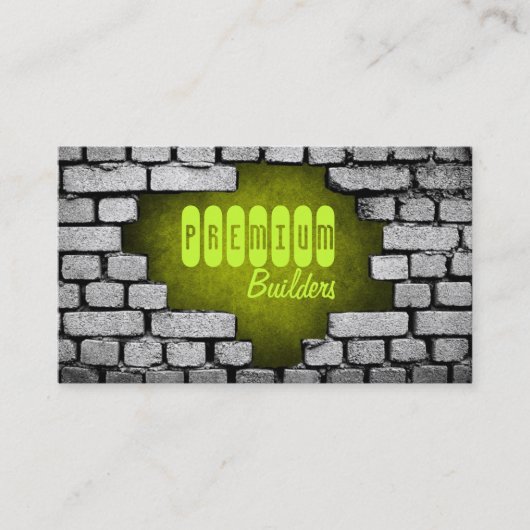 visitekaartje voor bouwstenen gebroken bakstenen (Voorkant)