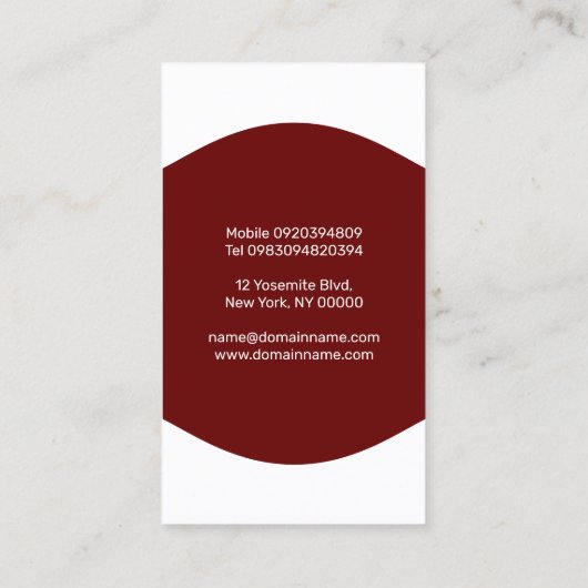 Visitekaartje voor bouwwerkzaamheden (Achterkant)