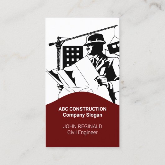 Visitekaartje voor bouwwerkzaamheden (Voorkant)