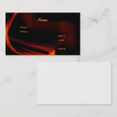 Visitekaartje voor brand en vlammen (Voorkant / Achterkant)