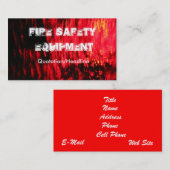 Visitekaartje voor brandbeveiliging, aanpasbaar (Voorkant / Achterkant)