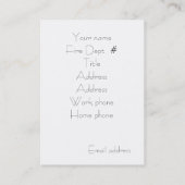 VISITEKAARTJE VOOR BRANDWEERLIEDEN (Achterkant)