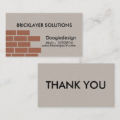 Visitekaartje voor Bricklayer Company (Voorkant / Achterkant)