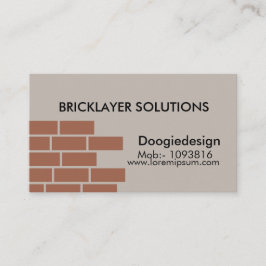 Visitekaartje voor Bricklayer Company