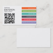 Visitekaartje voor Bright Bar QR-CODE voor sociale (Voorkant / Achterkant)