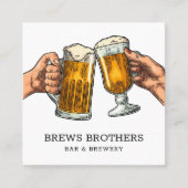 Visitekaartje voor brouwerij van balie (Voorkant)