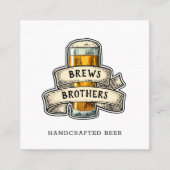 Visitekaartje voor brouwerij van balie (Voorkant)