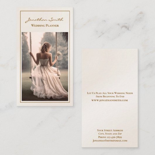 Visitekaartje voor bruiloft (Voorkant / Achterkant)