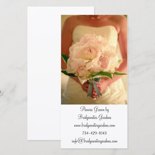 Visitekaartje voor bruiloft (Voorkant / Achterkant)