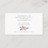 Visitekaartje voor bruiloft Planner Floral (Achterkant)