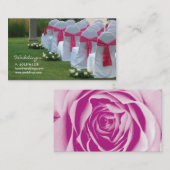 Visitekaartje voor bruiloft Roze 2 (Voorkant / Achterkant)