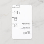 visitekaartje voor calculatorleraren (Achterkant)