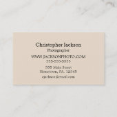 Visitekaartje voor camera-fotografie (Achterkant)