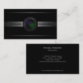 Visitekaartje voor camera-lensfotografie (Voorkant / Achterkant)