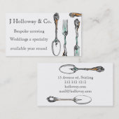 Visitekaartje voor catering (Voorkant / Achterkant)