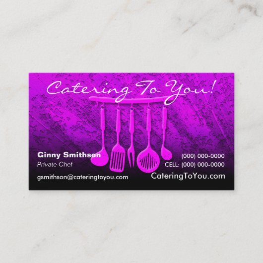 Visitekaartje voor catering (Voorkant)