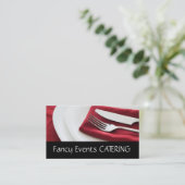 Visitekaartje voor catering/levensmiddelen (Staand voorkant)