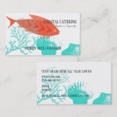 Visitekaartje voor cateringrestaurant voor zeevruc (Voorkant / Achterkant)