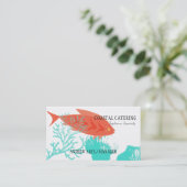 Visitekaartje voor cateringrestaurant voor zeevruc (Staand voorkant)