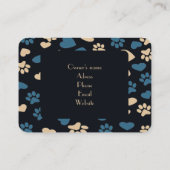 Visitekaartje voor Catteries Paw Prints Patroon (Achterkant)