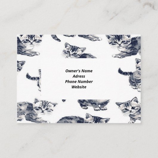  Visitekaartje voor cattery (Achterkant)