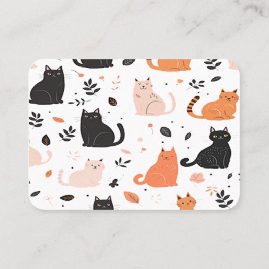 Visitekaartje voor cattery (Achterkant)