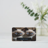  Visitekaartje voor cattery Contactkaartje (Staand voorkant)