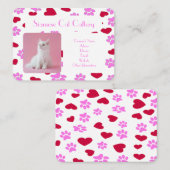Visitekaartje voor Cattery Paw Prints Pattern (Voorkant / Achterkant)