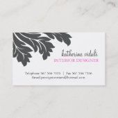 VISITEKAARTJE VOOR CLASSY INTERIOR DESIGNER (Achterkant)
