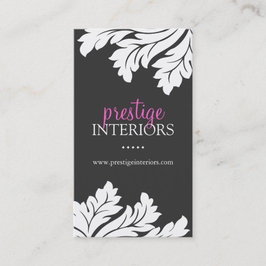 VISITEKAARTJE VOOR CLASSY INTERIOR DESIGNER (Voorkant)