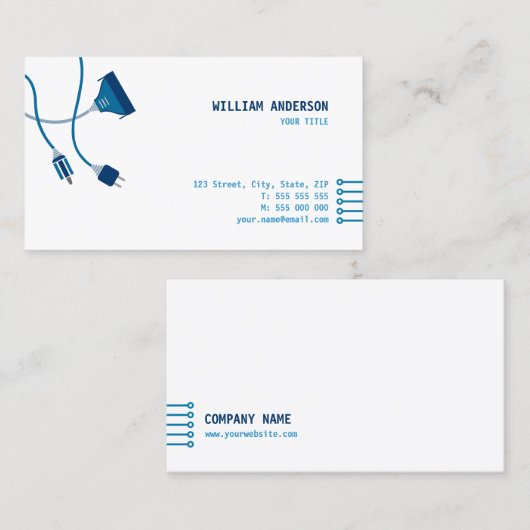 Visitekaartje voor computerreparatietechnicus (Voorkant / Achterkant)