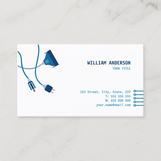 Visitekaartje voor computerreparatietechnicus (Voorkant)