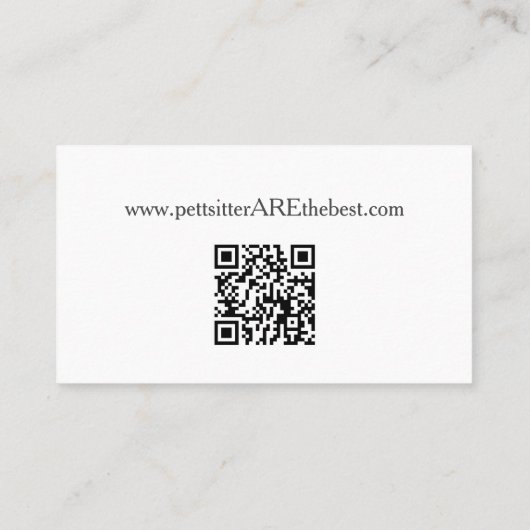 Visitekaartje voor computersitter (Achterkant)