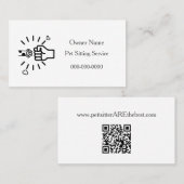 Visitekaartje voor computersitter (Voorkant / Achterkant)